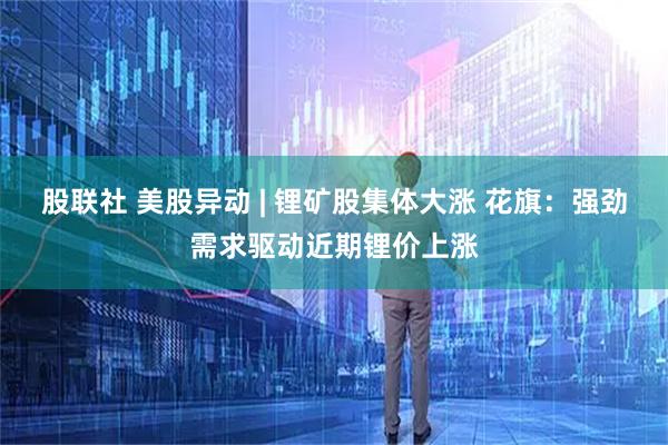股联社 美股异动 | 锂矿股集体大涨 花旗：强劲需求驱动近期锂价上涨