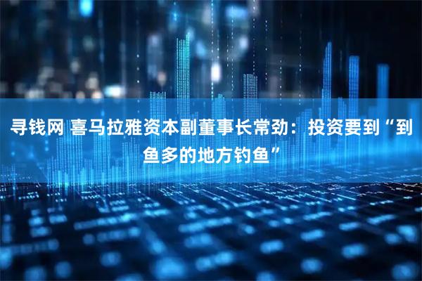 寻钱网 喜马拉雅资本副董事长常劲：投资要到“到鱼多的地方钓鱼”