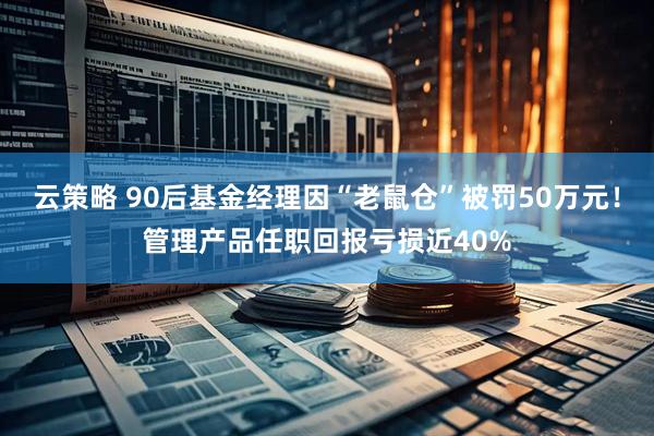 云策略 90后基金经理因“老鼠仓”被罚50万元！管理产品任职回报亏损近40%